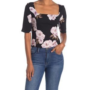 Free Press Floral Square Crop Top NWT
